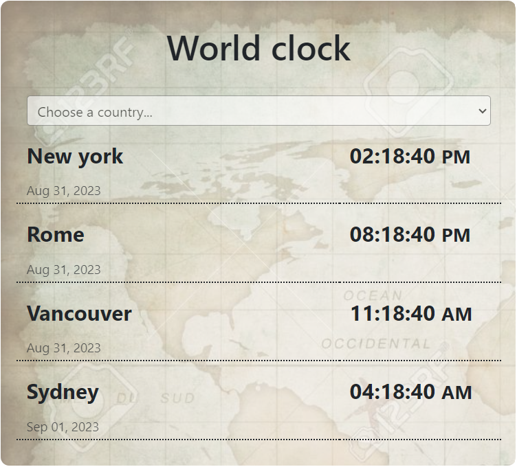 World clock